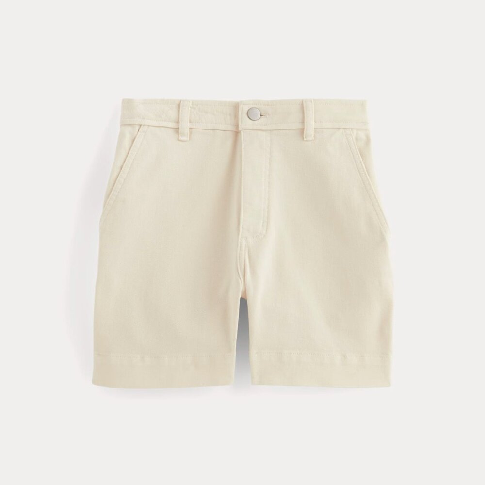 Everlane Women's Utility Short in Bone White, Size 00, Cotton/Twill
